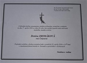 Smútočné oznámenie